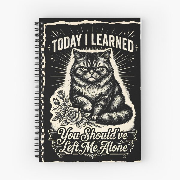 Item preview, Today I Learned You Should've Left Me Alone Grumpy Cat Introvert Feline Lover  designed and sold by w66aboo.