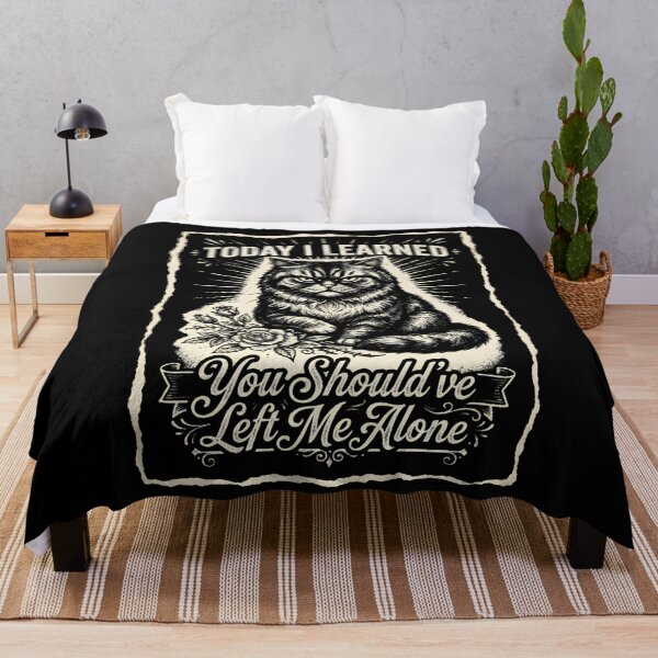 Item preview, Today I Learned You Should've Left Me Alone Grumpy Cat Introvert Feline Lover designed and sold by w66aboo.