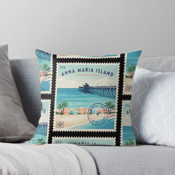 Artikelvorschau, Anna Maria Island Florida Pier Beach Village Stempelaufkleber entworfen und verkauft von stickercuffs.
