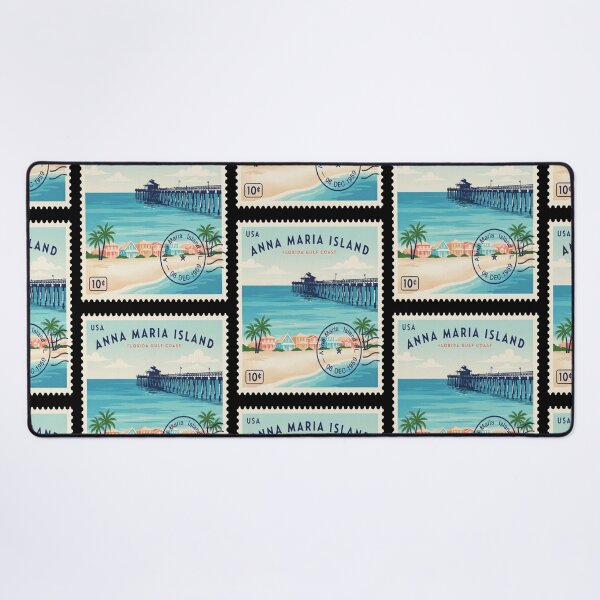 Item preview, Anna Maria Island Florida Pier Beach Village Stamp Sticker designed and sold by stickercuffs.