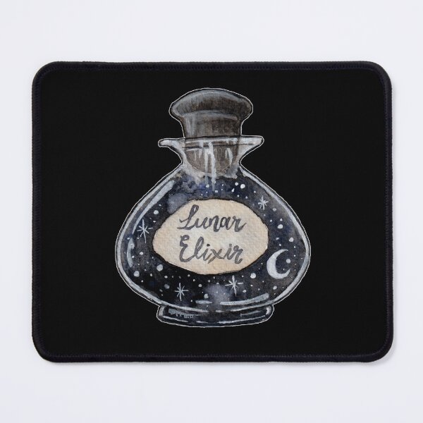 Item preview, Lunar Elixir Magic Potion Bottle Watercolor designed and sold by esmavart.