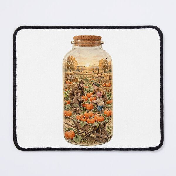 Item preview, Cozy Family Pumpkin Patch in a Jar - Autumn Fall Harvest Watercolor designed and sold by Neurospicy Trolls.