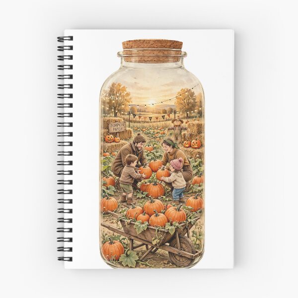 Item preview, Cozy Family Pumpkin Patch in a Jar - Autumn Fall Harvest Watercolor designed and sold by Neurospicy Trolls.
