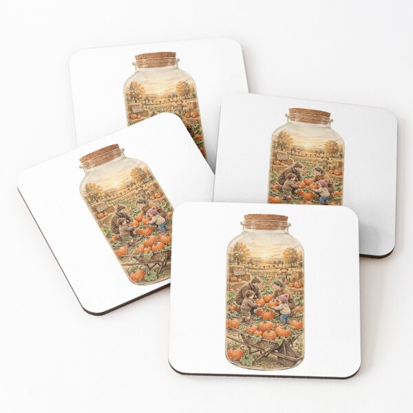 Item preview, Cozy Family Pumpkin Patch in a Jar - Autumn Fall Harvest Watercolor designed and sold by Neurospicy Trolls.
