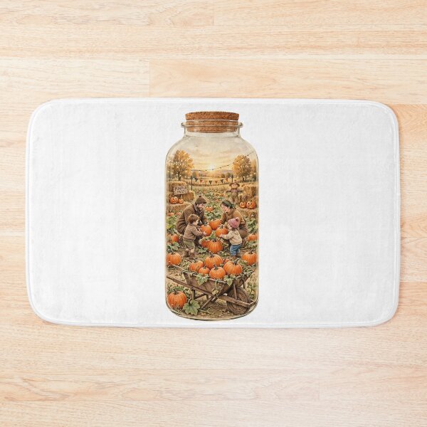 Item preview, Cozy Family Pumpkin Patch in a Jar - Autumn Fall Harvest Watercolor designed and sold by Neurospicy Trolls.