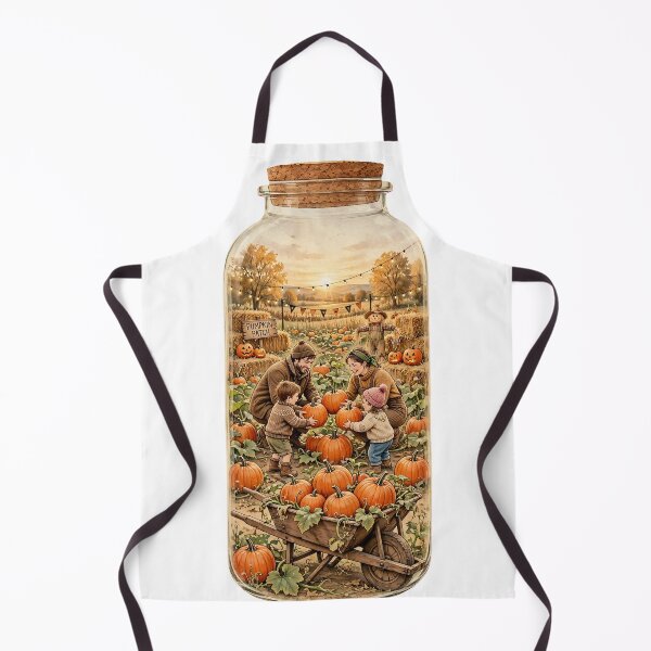 Item preview, Cozy Family Pumpkin Patch in a Jar - Autumn Fall Harvest Watercolor designed and sold by Neurospicy Trolls.