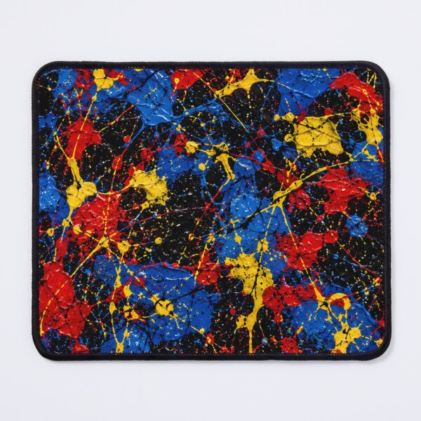 Item preview, Primary Color Paint Splatter Action Abstract Art designed and sold by THE SPLATTERED HAUS BY SAGE BANKS.
