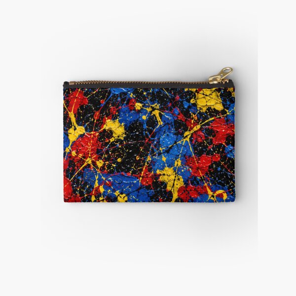 Item preview, Primary Color Paint Splatter Action Abstract Art designed and sold by THE SPLATTERED HAUS BY SAGE BANKS.