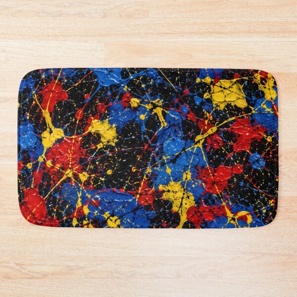 Item preview, Primary Color Paint Splatter Action Abstract Art designed and sold by THE SPLATTERED HAUS BY SAGE BANKS.