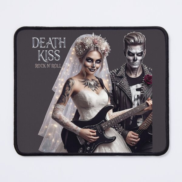Item preview, Death Kiss Bride Guitar Groom designed and sold by Voodoo Store Paranormal Collections.