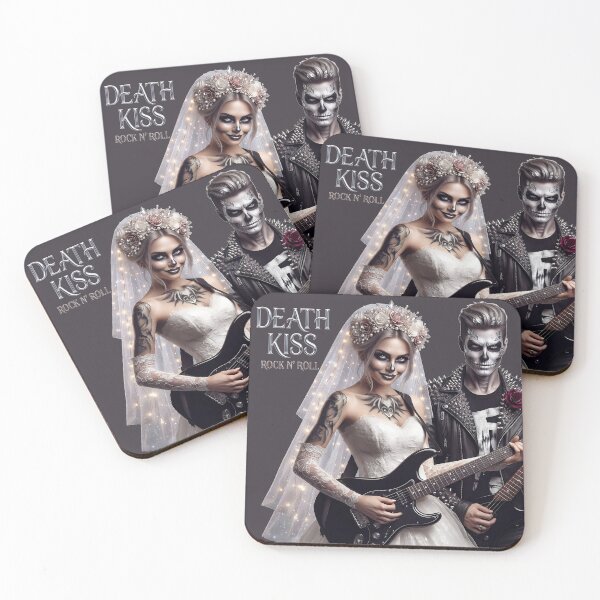 Item preview, Death Kiss Bride Guitar Groom designed and sold by Voodoo Store Paranormal Collections.