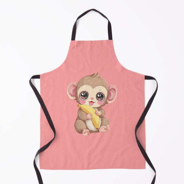 Item preview, Cute Kawaii Baby Monkey Eating a Banana designed and sold by Car23314.