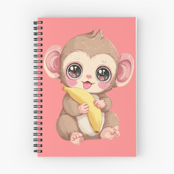 Item preview, Cute Kawaii Baby Monkey Eating a Banana designed and sold by Car23314.