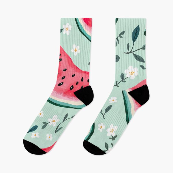 Item preview, Watermelon and Jasmine Pattern designed and sold by Crinkl.