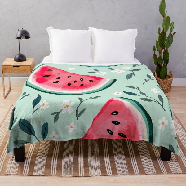 Item preview, Watermelon and Jasmine Pattern designed and sold by Crinkl.