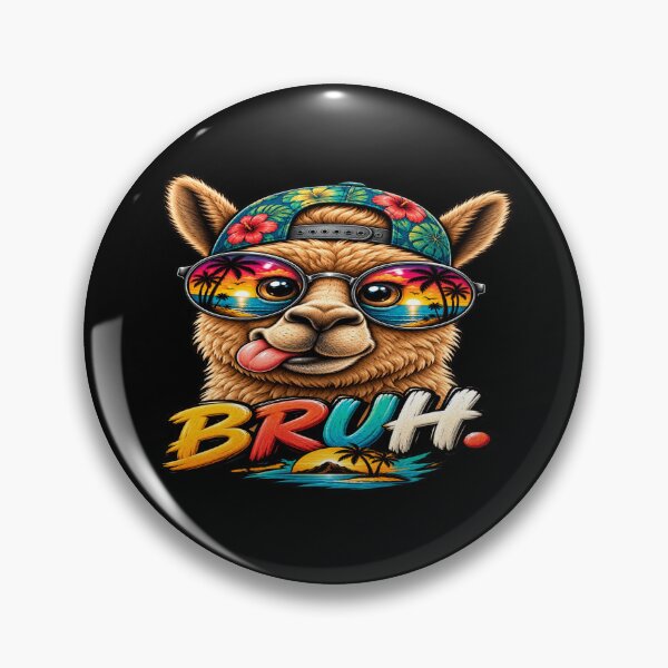 Item preview, Bruh Summer Llama Alpacas Cute Funny Meme Art designed and sold by DailySparks.