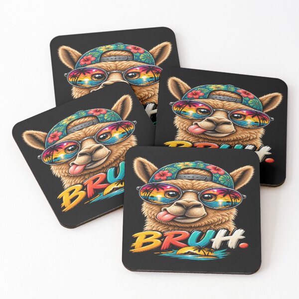 Item preview, Bruh Summer Llama Alpacas Cute Funny Meme Art designed and sold by DailySparks.