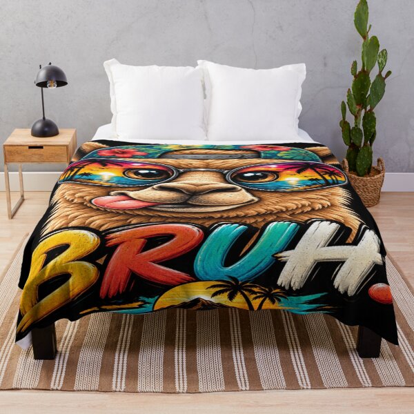 Item preview, Bruh Summer Llama Alpacas Cute Funny Meme Art designed and sold by DailySparks.