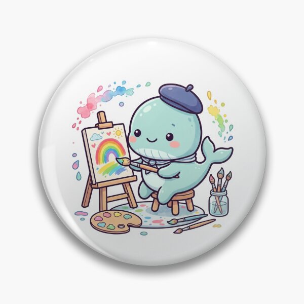 Item preview, Cute Kawaii Whale Painting Art Illustration designed and sold by ajamzbox.