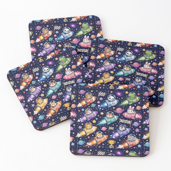 Item preview, Kawaii Cosmic Animal Rocket Race designed and sold by Side Quest Co..