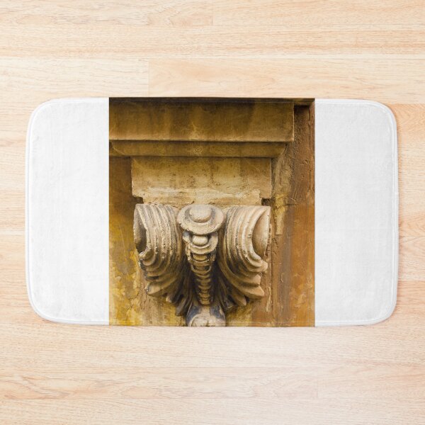 Item preview, Architectural Stone Corbel Ornament Detail On Historic Building Facade With Weathered Carving designed and sold by Nmallia.