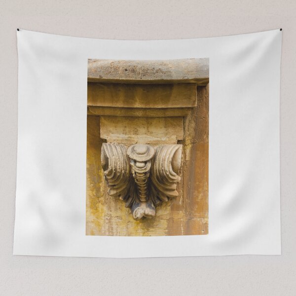 Item preview, Architectural Stone Corbel Ornament Detail On Historic Building Facade With Weathered Carving designed and sold by Nmallia.