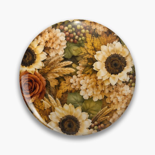 Item preview, Autumn Floral and Sunflower Pattern Mixed Media Art designed and sold by THE SPLATTERED HAUS BY SAGE BANKS.