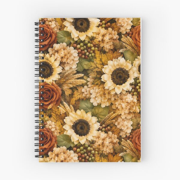 Item preview, Autumn Floral and Sunflower Pattern Mixed Media Art designed and sold by THE SPLATTERED HAUS BY SAGE BANKS.