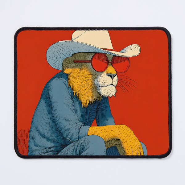 Item preview, Lion in Cowboy Attire with Sunglasses designed and sold by Artessie.