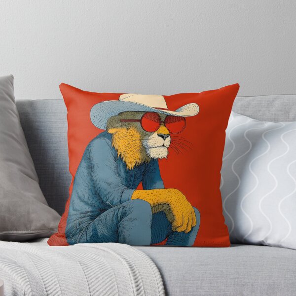 Item preview, Lion in Cowboy Attire with Sunglasses designed and sold by Artessie.