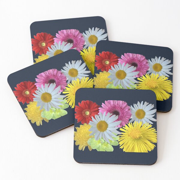 Item preview, Vibrant Mixed Gerbera Daisy and Chrysanthemum Floral Pattern designed and sold by BalkanBloom.