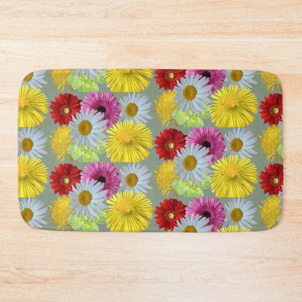 Item preview, Vibrant Mixed Gerbera Daisy and Chrysanthemum Floral Pattern designed and sold by BalkanBloom.