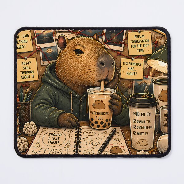 Item preview, Capybara Club of Retro Compulsive Thinkers designed and sold by NiceSeller91.