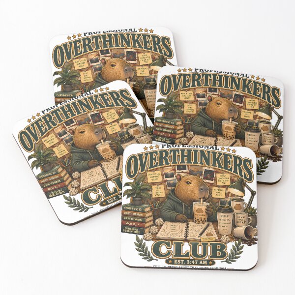 Item preview, Capybara Club of Retro Compulsive Thinkers designed and sold by NiceSeller91.