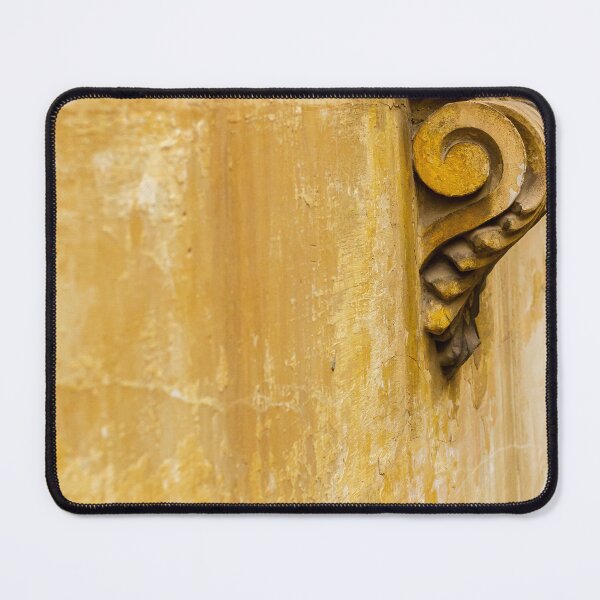 Item preview, Weathered Yellow Wall With Decorative Architectural Corbel and Textured Aged Plaster Detail designed and sold by Nmallia.