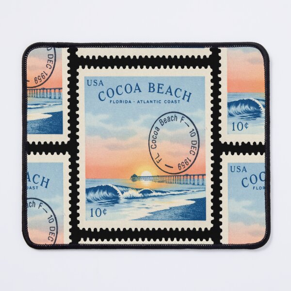 Item preview, Cocoa Beach Florida Surf Crest Space Coast Stamp Sticker designed and sold by stickercuffs.