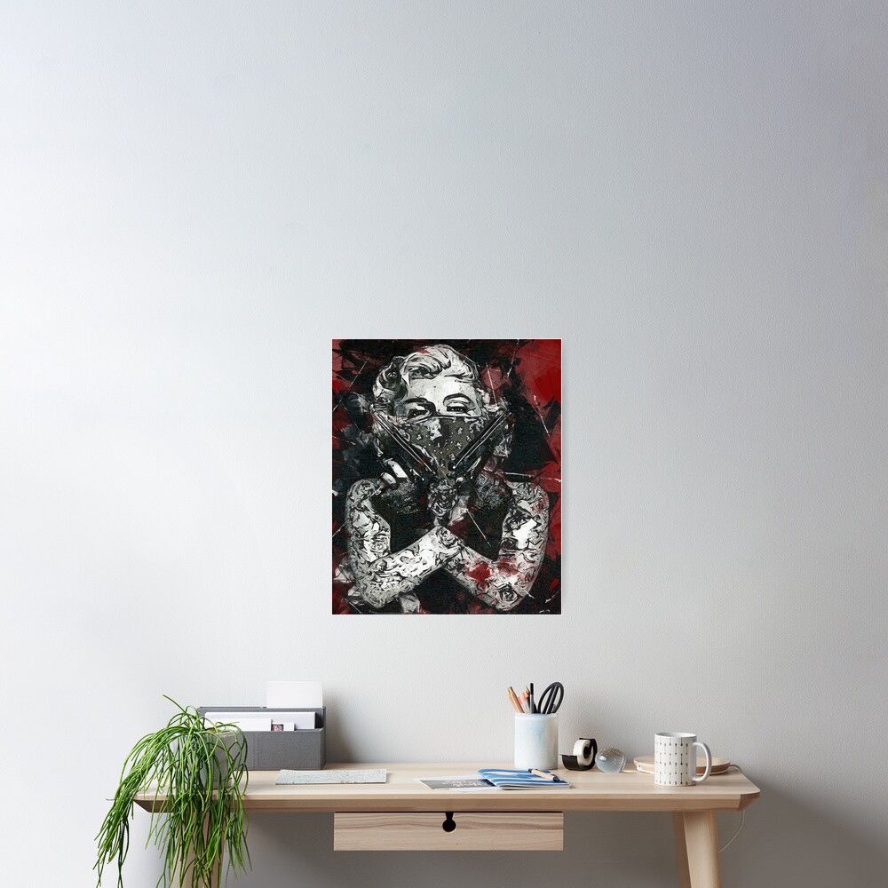 "Gangster Marilyn Monroe" Poster by Inspyrall Redbubble