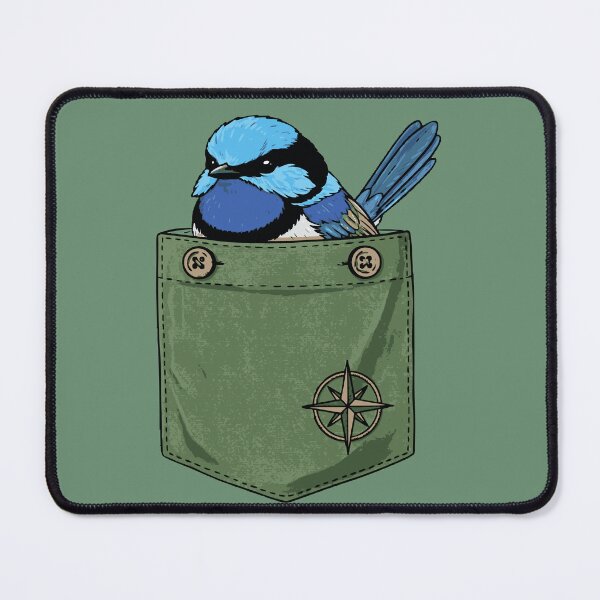 Item preview, Australian Superb Blue Fairy Wren Pocket Animal Bird Gift Men Woman Kids designed and sold by Amelia ART G.