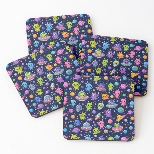 Item preview, Cheerful Cartoon Alien Space designed and sold by Side Quest Co..