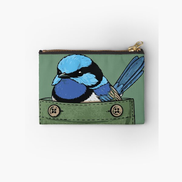 Item preview, Australian Superb Blue Fairy Wren Pocket Animal Bird Gift Men Woman Kids ​ designed and sold by Amelia ART G.