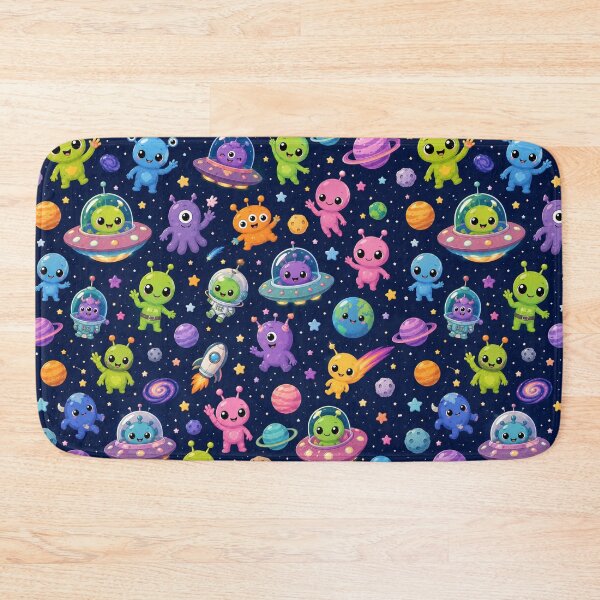 Item preview, Cheerful Cartoon Alien Space designed and sold by Side Quest Co..