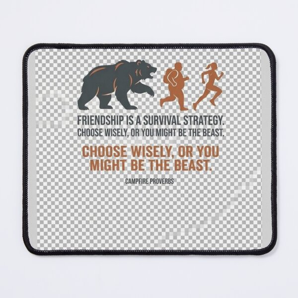Item preview, Friendship Survival Strategy Bear and Runners Funny Quote Design designed and sold by Aliplus+.