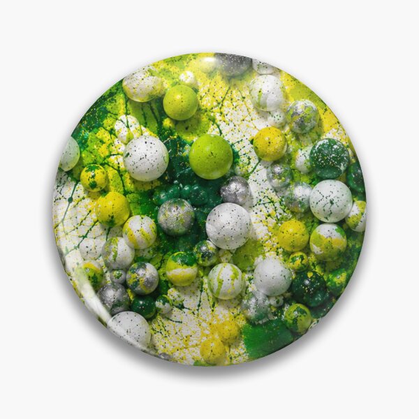 Item preview, Green and Yellow Sphere Mixed Media Mosaic Art designed and sold by THE SPLATTERED HAUS BY SAGE BANKS.