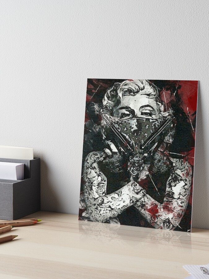 Marilyn Monroe Wear Bandanna Gangsta | Art Board Print