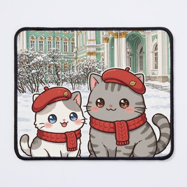 Item preview, Kawaii Cats Winter Palace Saint Petersburg - Freda and Junior Russia Travel designed and sold by MAISON SYLVIE.