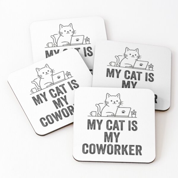 Item preview, My Cat Is My Coworker - Funny Work From Home Quote designed and sold by hoille.