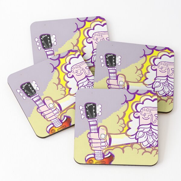 Item preview, Cartoon God Holding a Gibson Guitar designed and sold by J-Mindful.