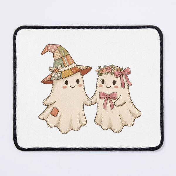 Item preview,  Cute Coquette Ghosts Holding Hands with Witch Hat and Bows designed and sold by abdelski.