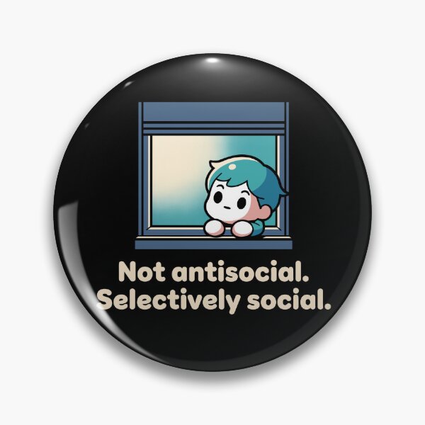 Item preview, Not Antisocial Selectively Social - Funny Introvert Gift T-Shirt designed and sold by Art JSMY.