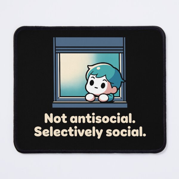 Item preview, Not Antisocial Selectively Social - Funny Introvert Gift T-Shirt designed and sold by Art JSMY.